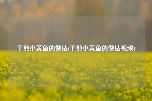 干煎小黄鱼的做法(干煎小黄鱼的做法视频)