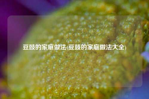 豆豉的家庭做法(豆豉的家庭做法大全)