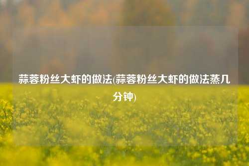 蒜蓉粉丝大虾的做法(蒜蓉粉丝大虾的做法蒸几分钟)