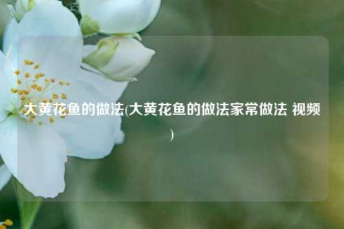 大黄花鱼的做法(大黄花鱼的做法家常做法 视频)